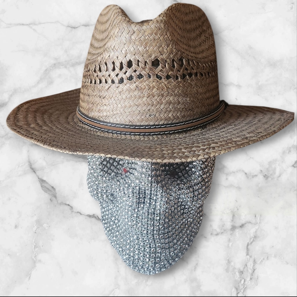 Stetson Stylish Brown Straw Hat - Size Large